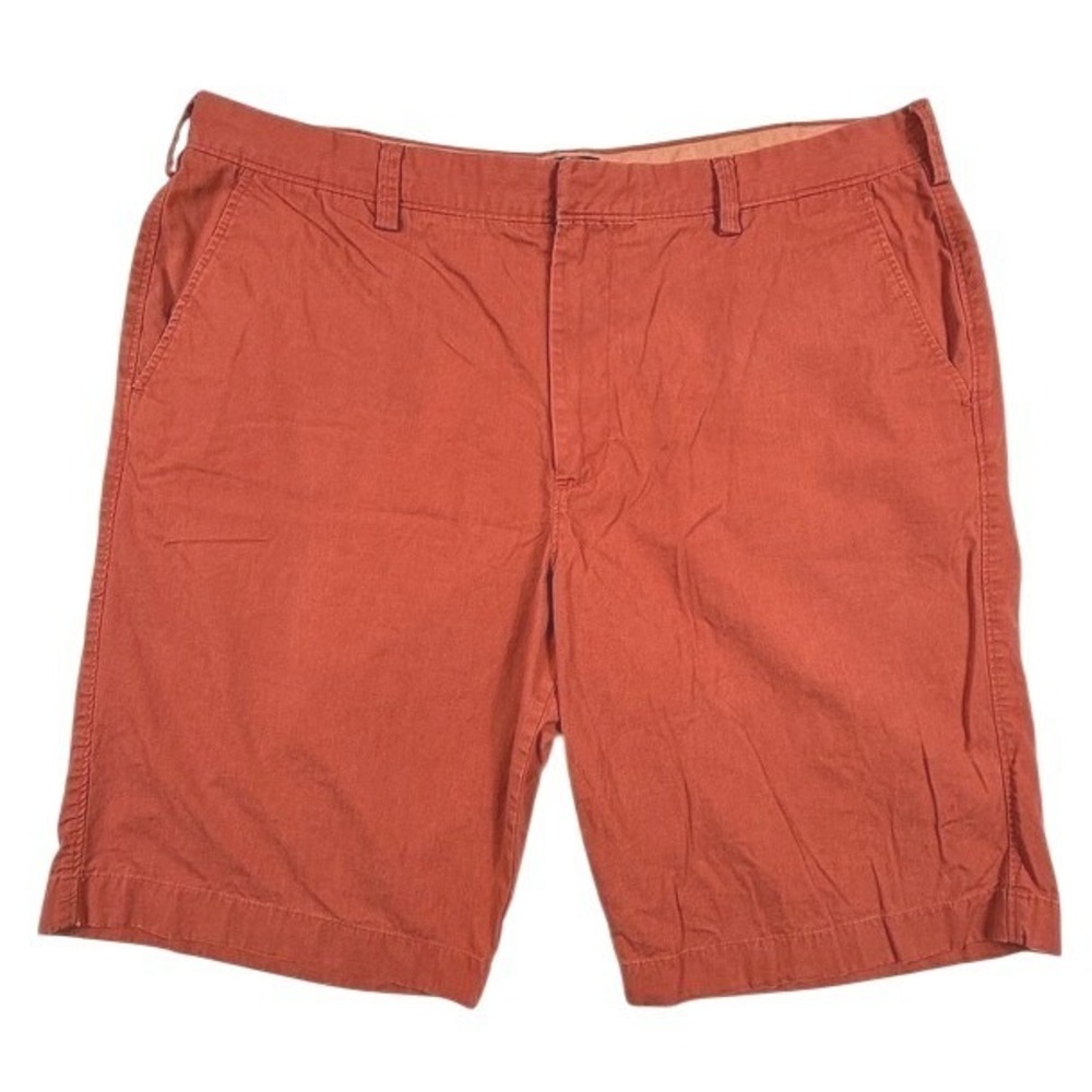 J.Crew Rivington Mens Chino Shorts Burnt Orange Cotton Flat Front 9 Inseam 38W